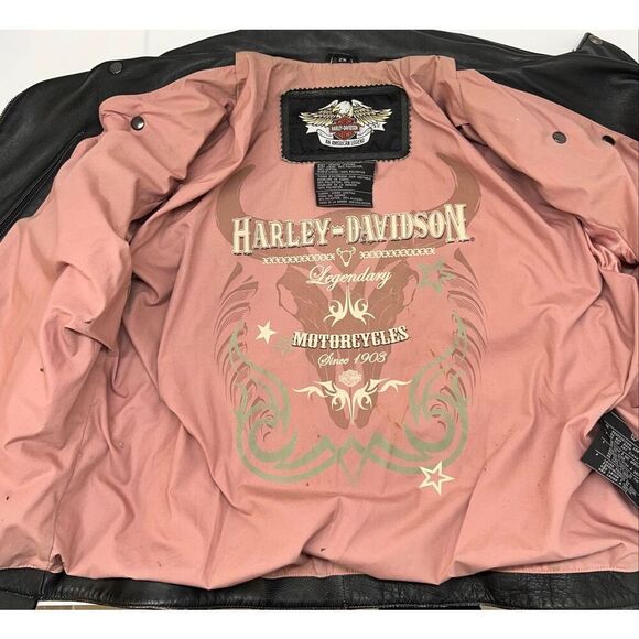 Vintage Harley Davidson Women’s Leather Jacket plus size 2W - Picture 9 of 16
